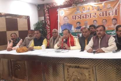 मथुरा: भाजपा के राष्ट्रीय महासचिव बोले- सपा, बसपा के शासन में था गुंडे-माफिया और भ्रष्टाचार का बोलबाला bjp leader arun singh targtes Samajwadi Party and BSP in mathura