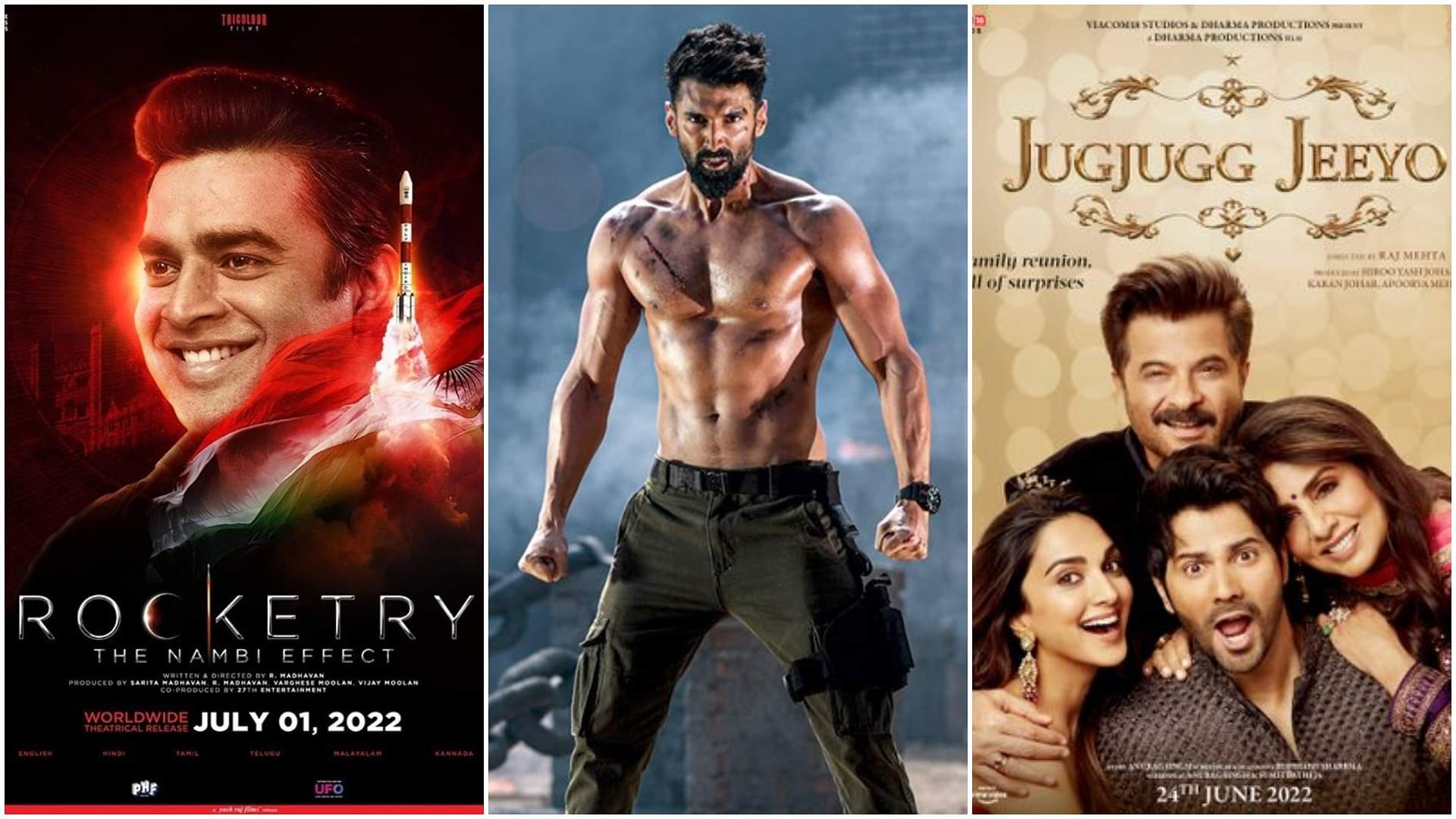 Box Office Report: माधवन की फिल्म को मिला रविवार की छुट्टी का फायदा, बाकी फिल्मों ने किया इतना कारोबार Sunday Box Office Collection Rocketry The Nambi Effect Day 3 rashtra kavach Om Jugjugg Jeeyo pakka commercial vikram