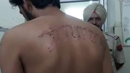 Punjab: हवालाती की पीठ पर गैंगस्टर लिखने के मामले में नया मोड़, साथी से लिखवाया था, पुलिस से माफी भी मांगी थी Case registered against Hawalati Tarsem Singh for writing word gangster on his back in Firozpur