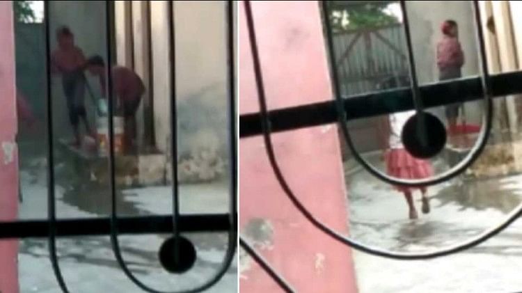 पंजाब में किताबों वाले हाथों में वाइपर: स्कूल में टॉयलेट साफ कर रहीं छात्राएं, वीडियो सोशल मीडिया पर वायरल Video of girl students cleaning toilets goes viral on social media in Punjab