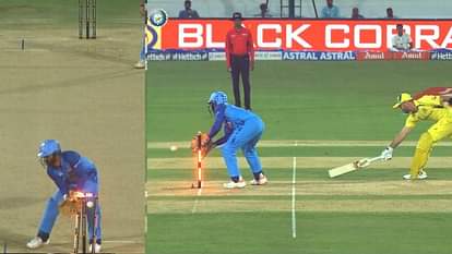 IND vs AUS: कार्तिक ने गिराई बेल, फिर लगा थ्रो, लेकिन आउट हो गए मैक्सवेल, जानें रन आउट का पूरा मामला और नियम IND vs AUS 3rd T20 Glenn Maxwell run out and rules of run out after falling bail