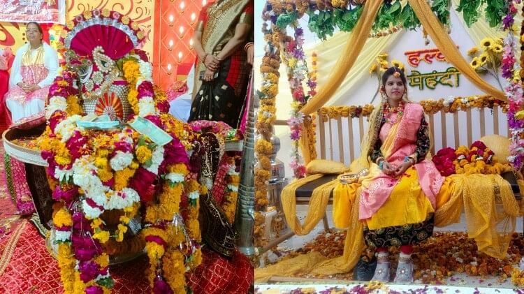 अनोखा विवाह: मध्यप्रदेश के दतिया में MBA पास युवती ने भगवान शिव से की शादी, नाच गानों के साथ लिए सात फेरे हल्दी-मेहंदी रस्म