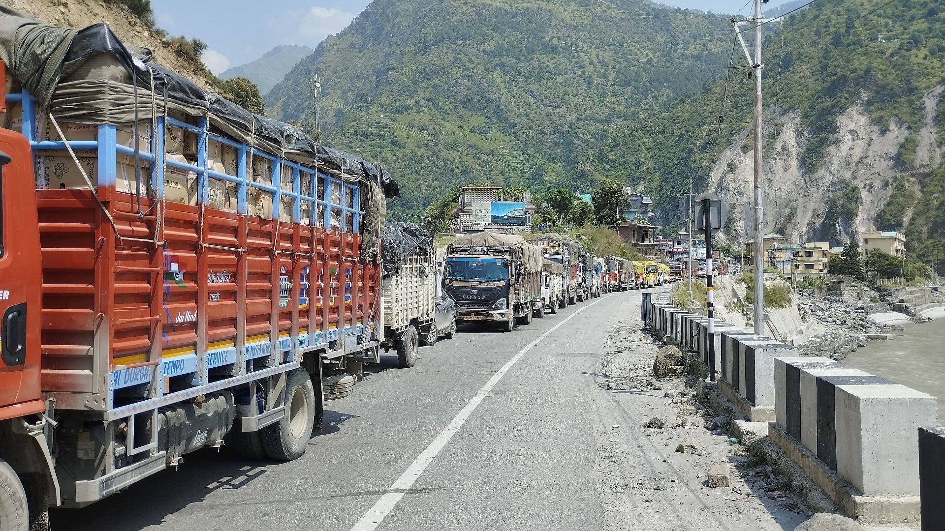 Kullu Manali National Highway Restored Traffic Jam Long Queue Of