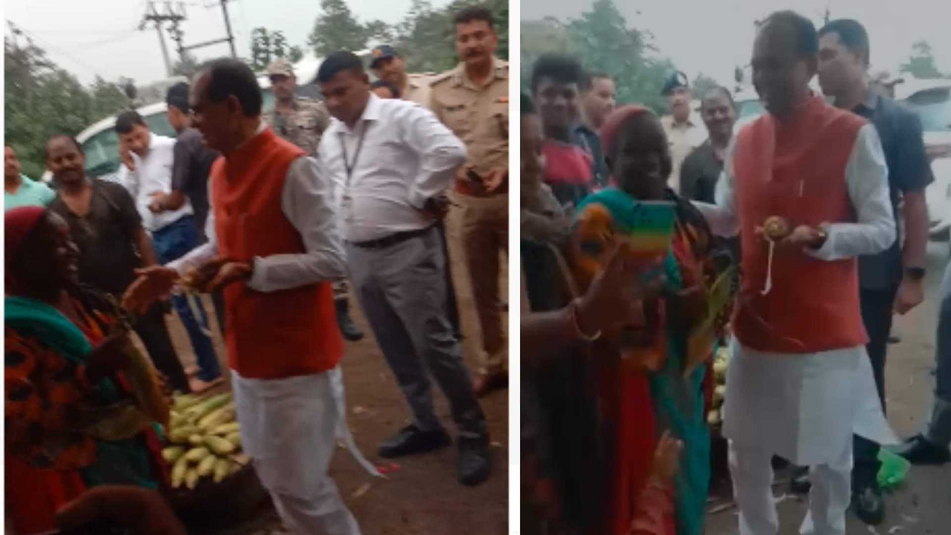 शिवराज का जुदा अंदाज: सड़क किनारे काफिला रोक भुट्टा खाने लाडली बहना के पास पहुंचे CM, हालचाल पूछा-खिंचवाई फोटो After stopping the convoy, CM Shivraj reached Ladli Behna to eat corn