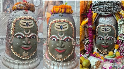 Ujjain Mahakal Bhasmarti Darshan: Baba Mahakal decorated with Tripund and Trinetra in Bhasmarti