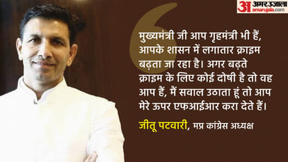 MP Congress Pres Jitu Patwari Slammed Government on Asi Death Case Said It Is Based on Karz Corruption Crime