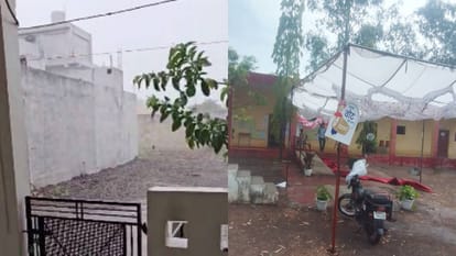 MP Weather Hail fell in many districts of Madhya Pradesh during rain accompanied by storm