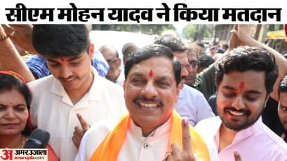 MP Lok Sabha Election 4th Phase Voting Update CM Mohan Yadav with his Family Cast Their Votes See Photos