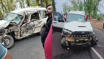 Shahdol Road Accident Vehicle collides with tree teacher and his wife die in accident