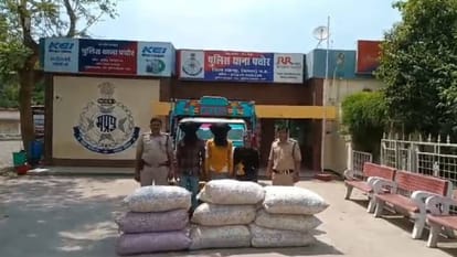 Rajgarh Police caught thief 24 hours he stolen garlic worth more than five lakhs by breaking warehouse lock