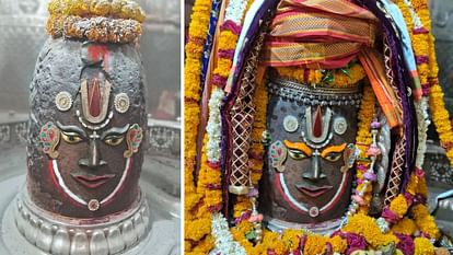Ujjain Mahakal Bhasm Arti: महाकाल का निराकार से साकार रूप, वैष्णव तिलक से सजे बाबा Ujjain Mahakal Bhasm Arti: Mahakal transformed from formless to formless, Baba adorned with Vaishnav Tilak