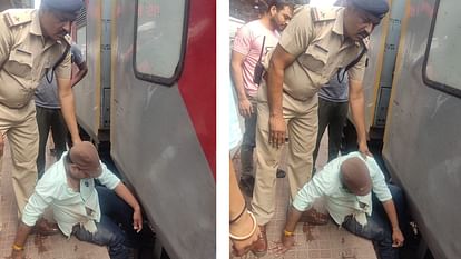 MP News: चलती ट्रेन के नीचे आने वाला था यात्री, RPF के मुस्तैद जवान ने दौड़कर बचा ली जान, देखें तस्वीर Passenger saved under moving train at Katni station