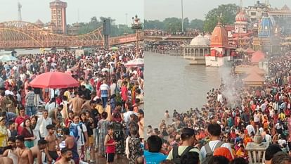 Buddha Purnima 2024: स्नान के लिए हरिद्वार गंगा घाटों पर उमड़ी श्रद्वालुओं की भीड़, भारी वाहनों पर रोक Buddha Purnima 2024 Buddha Purnima Snan today huge crowd of devotees gathered at Haridwar Ganga Ghat
