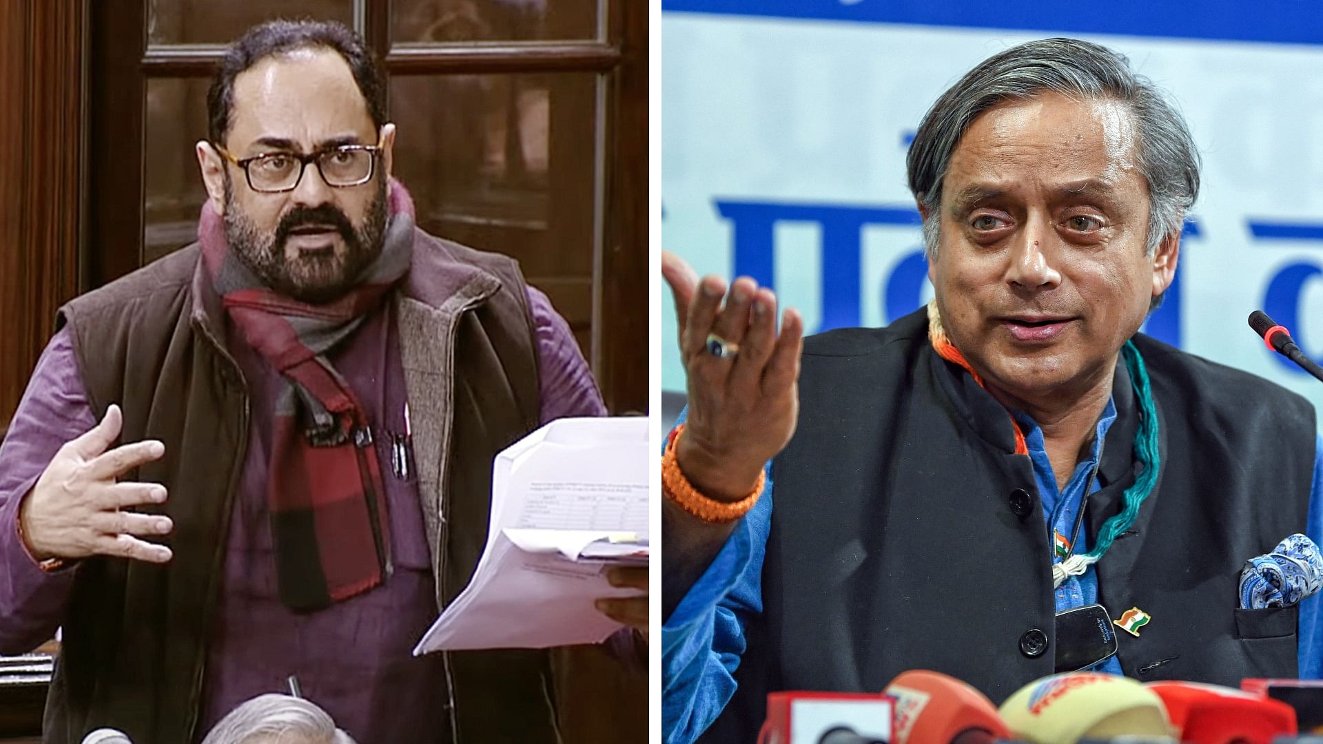 Shashi Tharoor Rajeev Chandrasekhar Continue To Spar Over Aiims In