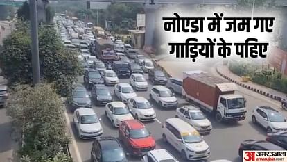 Five kilometer long traffic jam on Noida-Delhi link road