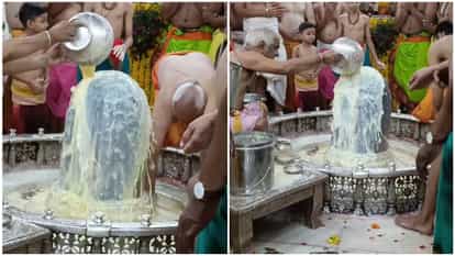 Mahakaleshwar Mandir: उज्जैन में बाबा महाकाल ने मनाई दिपावली, उबटन के बाद गर्म पानी से किया स्नान, तस्वीरें Ujjain Mahakaleshwar Mandir Diwali Photos Baba Mahakal celebrated Diwali Bhasma Aarti Hindi News