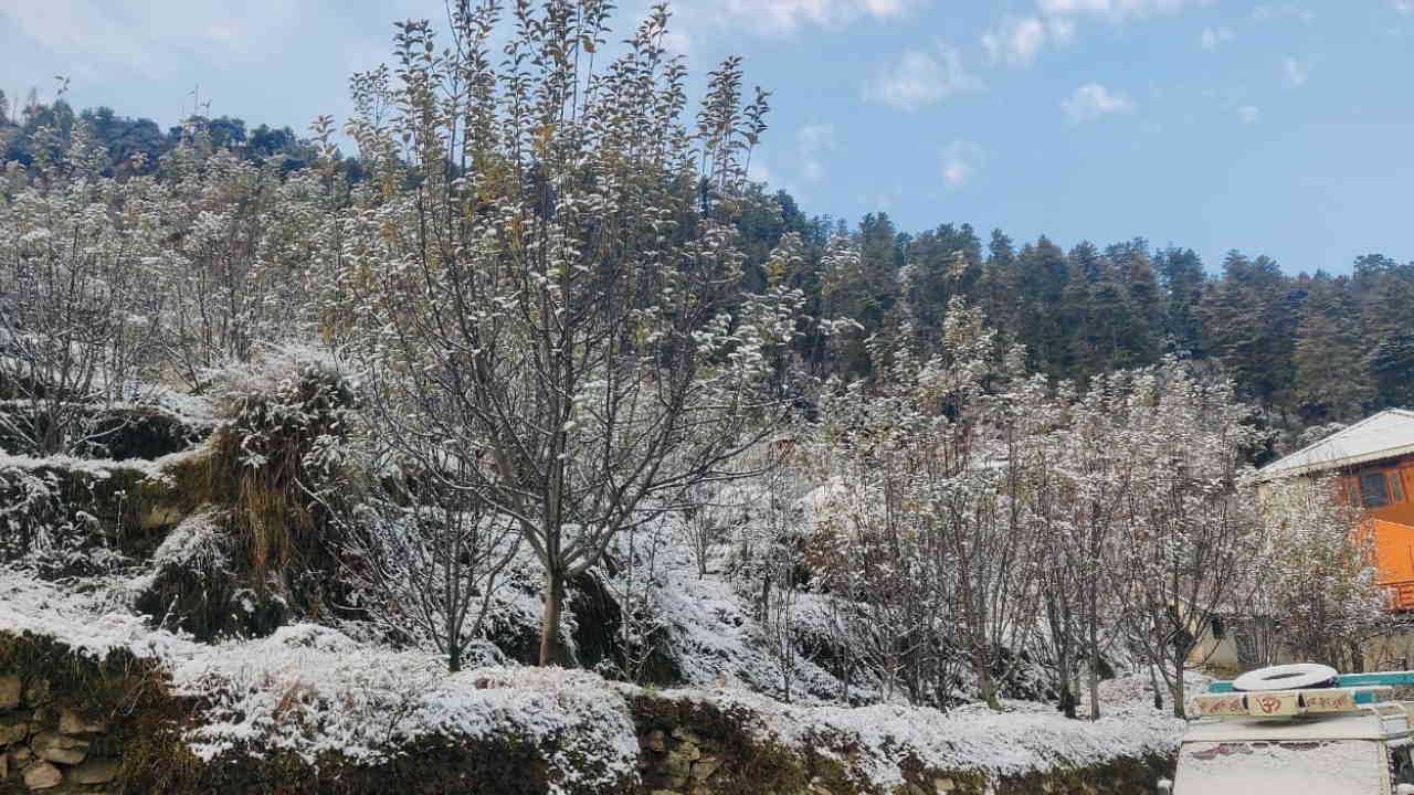Snowfall: बर्फबारी से माइनस में तापमान...जमने लगा नलों में पानी, सफेद बर्फ की चादर से ढके गंगोत्री-यमुनोत्री Snowfall In Uttarakhand Gangotri Yamunotri harsil Temperature reached minus water in pipes started freezing