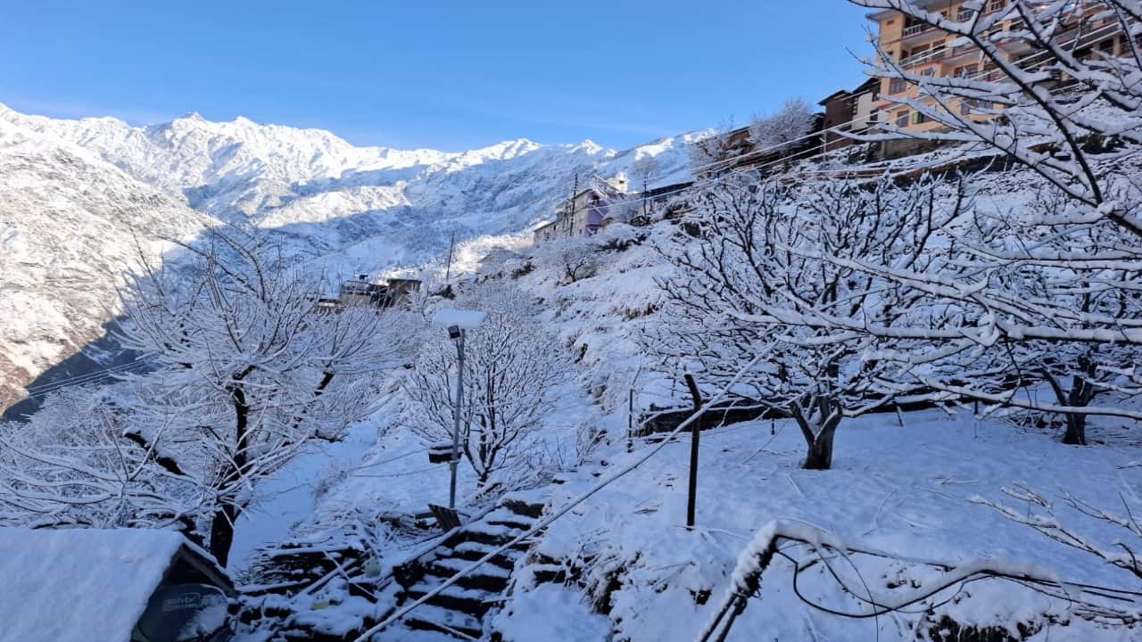 HP Snowfall Pics: हिमाचल के ऊंचाई वाले क्षेत्रों ने ओढ़ी बर्फ की चादर, माैसम खुलते ही दिखा खूबसूरत नजारा Himachal weather: The high altitude areas of Himachal covered in a blanket of snow, see beautiful Snowfall pic