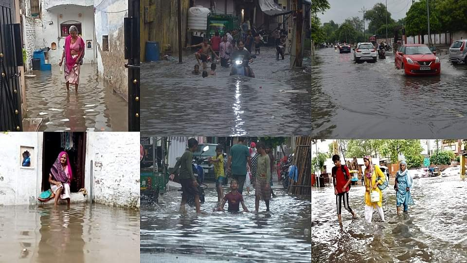आगरा में बारिश से बुरा हाल: हाईवे से लेकर प्रमुख सड़कें तक जलमग्न, घरों-दुकानों में भरा पानी...तस्वीरें Bad condition in Agra due to heavy rain water filled in houses and shops