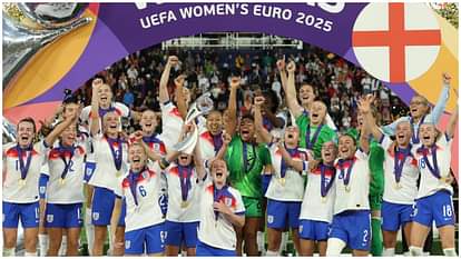 Euro Cup Football: इंग्लैंड ने जीता महिला यूरो कप का खिताब, विश्व चैंपियन स्पेन को पेनल्टी शूटआउट में हराया Euro Cup Football: England wins Women's Euro Cup title, defeats world champion Spain in penalty shootout