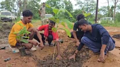 बदल रहा नक्सलियों का गढ़: जिन हाथों में थे हथियार, आज वही कर रहे पौधारोपण, बलिदानियों की याद में लगाए पौधे Plantation was done by hands of self-dedicated Naxalites in Sukma