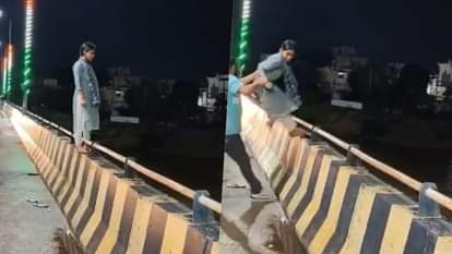 छत्तीसगढ़: बिलासपुर के सरकंडा पुल खड़ी होकर नीचे नदी की ओर देख रही थी युवती, राहगीरों की सूझबूझ से बची जान! girl was standing on the Sarkanda bridge of Bilaspur and looking down at the river
