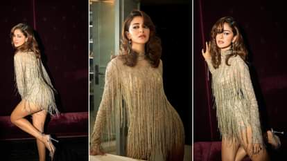 Ananya Panday: शॉर्ट शाइनिंग ड्रेस में अनन्या पांडे ने दिए किलर पोज, सेलेब्स ने लुटाया प्यार tu meri main tera main tera tu meri ananya panday lights up in glittering look says Had fun playing dress up