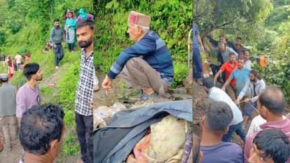 Himachal Landslide: मंडी के निहरी में भूस्खलन की चपेट में आया मकान, तीन की मौत, दो को सुरक्षित निकाला Landslide in Boi Panchayat of Mandi Himachal Pradesh five people buried Yellow alert for rain in six districts