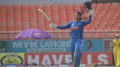 IND W vs AUS W: स्मृति मंधाना का शतक, न्यू चंडीगढ़ के मुल्लांपुर क्रिकेट स्टेडियम में खेला जा रहा दूसरा वनडे Smriti Mandhana scores century in second ODI against AUS women team at Mullanpur Cricket Stadium