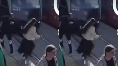 Viral Video: कान में ईयरफोन लगाकर रेलवे ट्रैक क्रॉस कर रही थी लड़की, तभी अचानक आई ट्रेन और फिर गार्ड ने... A girl was crossing the railway track with earphones in her ears when suddenly a train came Video Viral