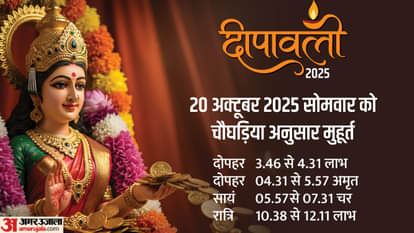 Diwali Pooja Time: दोपहर 3.46 से प्रारंभ होगी दीपावली, जानिए शुभ मुहूर्त और पूजन के लिए क्या-क्या है जरूरी Diwali begin on Monday at 3.46 pm, know auspicious time and what materials are required