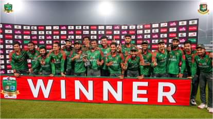 BAN vs WI: 117 पर ऑलआउट हुआ वेस्टइंडीज, बांग्लादेश ने 179 रन से जीता तीसरा वनडे; 2-1 से सीरीज पर जमाया कब्जा BAN vs WI: West Indies all out for 117, Bangladesh win the third ODI by 179 runs; take the series 2-1