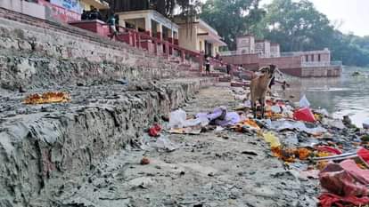 Bihar: छठ पूजा की तैयारी हुई तेज, बूढ़ी गंडक सीढ़ी घाट पर जलजमाव बन रहा व्रतियों के राह में रोड़ा Preparations for Chhath Puja intensify, waterlogging at the Budhi Gandak Stair Ghat hinders devotees.