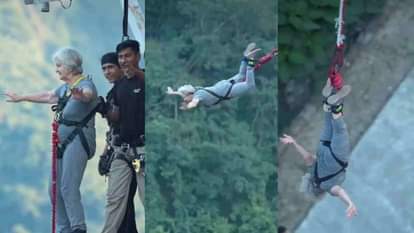 Rishikesh: जज्बा...83 वर्षीय महिला ने की बंजी जंपिंग, शिवपुरी में 117 मीटर ऊंचाई से कूदकर सबको चौंका दिया Bungee jumping Rishikesh Shivpuri 83-year-old British woman dies bungee jumping jumped from 117 meters