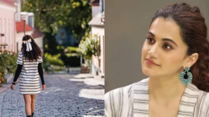 भारत छोड़ डेनमार्क में शिफ्ट हुईं तापसी पन्नू? अभिनेत्री ने खबरों पर तोड़ी चुप्पी, बोलीं- डोसा खा रही हूं taapsee pannu shuts down denmark rumours says eating dosa in mumbai