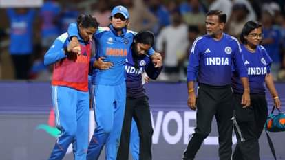 Women's World Cup: कप्तान हरमनप्रीत ने प्रतिका रावल की चोट पर दी जानकारी, सेमीफाइनल मैच में रहेंगी उपलब्ध? Indian women team captain Harmanpreet Kaur shared update on injured Pratika Rawal Women's World Cup