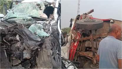 Rajasthan News: ओसियां में बस और कार की भीषण टक्कर में मची चीख-पुकार, एक की मौत, 25 से ज्यादा घायल Rajasthan News: One killed, over 25 injured as bus and car collide head-on in Osian, chaos at accident site