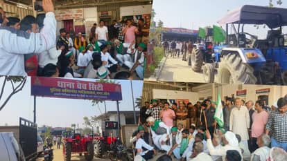 Ghaziabad: बिल्डर की FIR के बाद किसानों का वेव सिटी थाने पर जमावड़ा, कर रहे धरना प्रदर्शन, जानें पूरा मामला Farmers reached Wave City police station after the builder's FIR