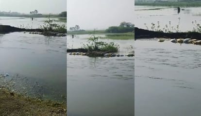 Fatehpur: बैरहना गांव में तबाही का मंजर; नहर की खांधी फटने से 100 बीघा फसल जलमग्न, घरों में घुसा पानी Fatehpur Devastation in Bairhana village 100 acres of crops submerged due to canal breach water entered homes