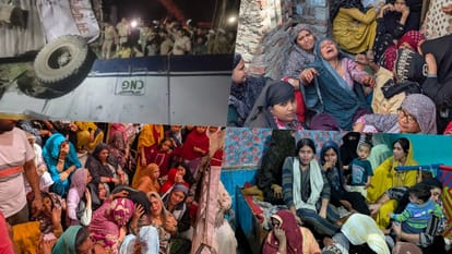 बारातियों की बस की ट्रक से टक्कर: पांच लोगों की मौत से डासना में कोहराम, चीख और चित्कार से दबी शहनाई की गूंज Six killed in bus-truck collision in Hapur