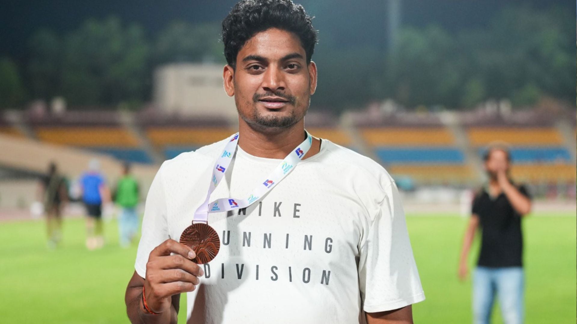 Rohit Yadav wins bronze in javelin celebrations in village Jaunpur