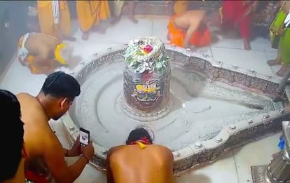 Ujjain Mahakal: चन्द्र, त्रिपुंड और रुद्राक्ष की धारण की माला, भांग और भस्म रमाकर सजे बाबा महाकाल Ujjain Mahakal: Baba Mahakal was adorned with garland of moon, tripund and Rudraksha and cannabis