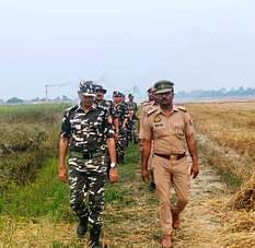 Lakhimpur Kheri News: नेपाल सीमा से शहर तक सुरक्षा एजेंसियां रहीं अलर्ट Security agencies remained alert from the Nepal border to the city