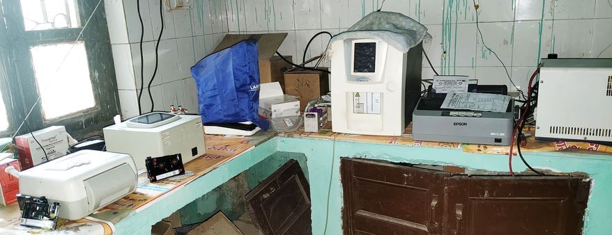 Health ATM wires burnt, testing facilities came to a halt