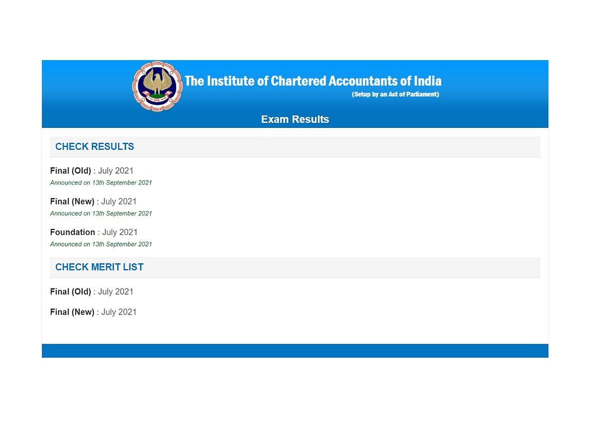 ICAI CA Foundation, CA Final Result 2021 for July Session Declared, Check Here