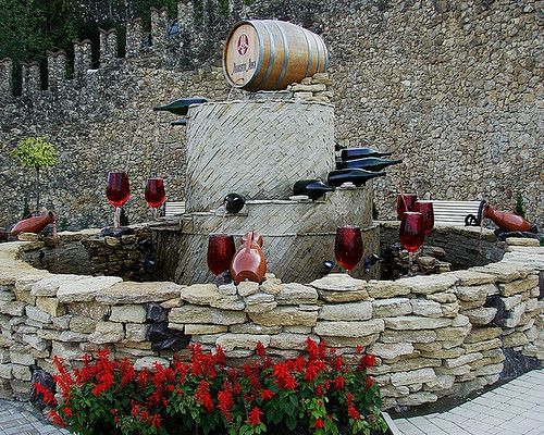 Visitors to a town in Italy's can drink red wine from a free fountain