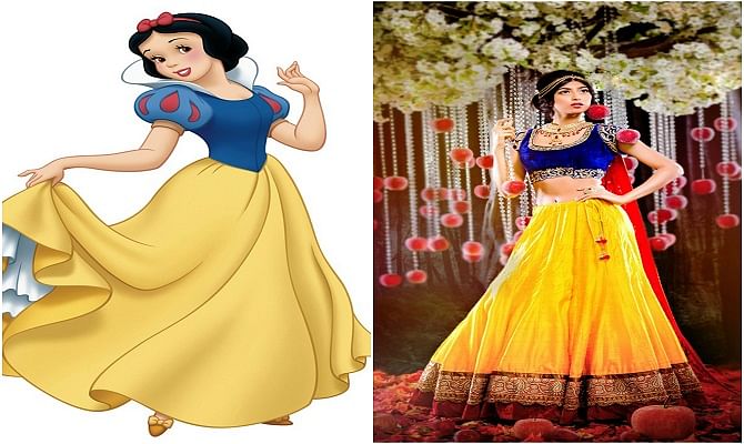 Indian Bridal form of famous Disney princesses
