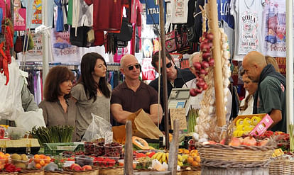 Amazon founder Jeff Bezos spotted in Rome, Italy, with his wife while shopping