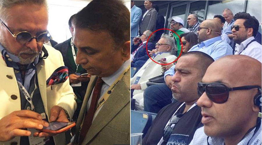  Viral: Vijay Mallya with Sunil Gavaskar spotted in Champions Trophy Match of India & Pakistan