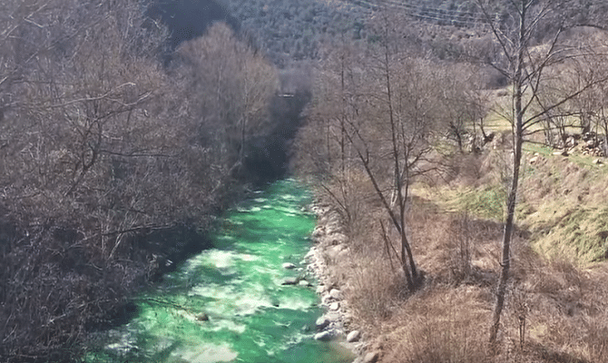 Viral and Trending Video of A Spanish River water turned green scared residents